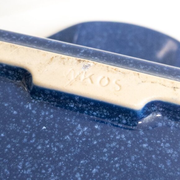 Cobalt Blue Stoneware Divided Serving Dish Oven Tableware Cookware Kitchen WK06 - Picture 4 of 5